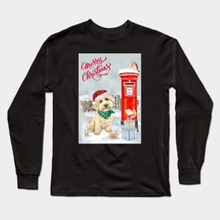 Labradoodle Merry Christmas Santa Dog Long Sleeve T-Shirt